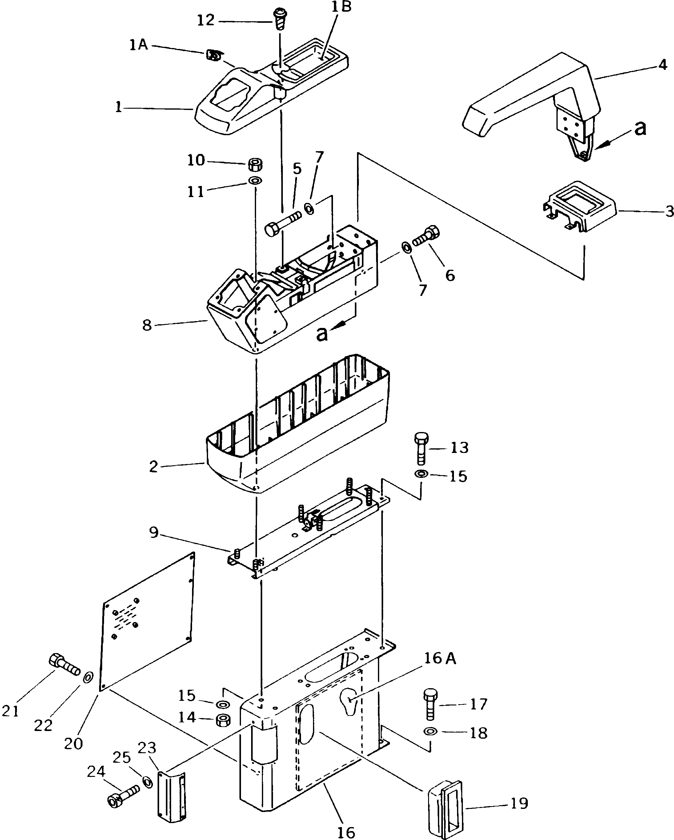 Komatsu parts book diagram for PC300LC-5K S/N K20001-UP: LEFT STAND AND LEVER