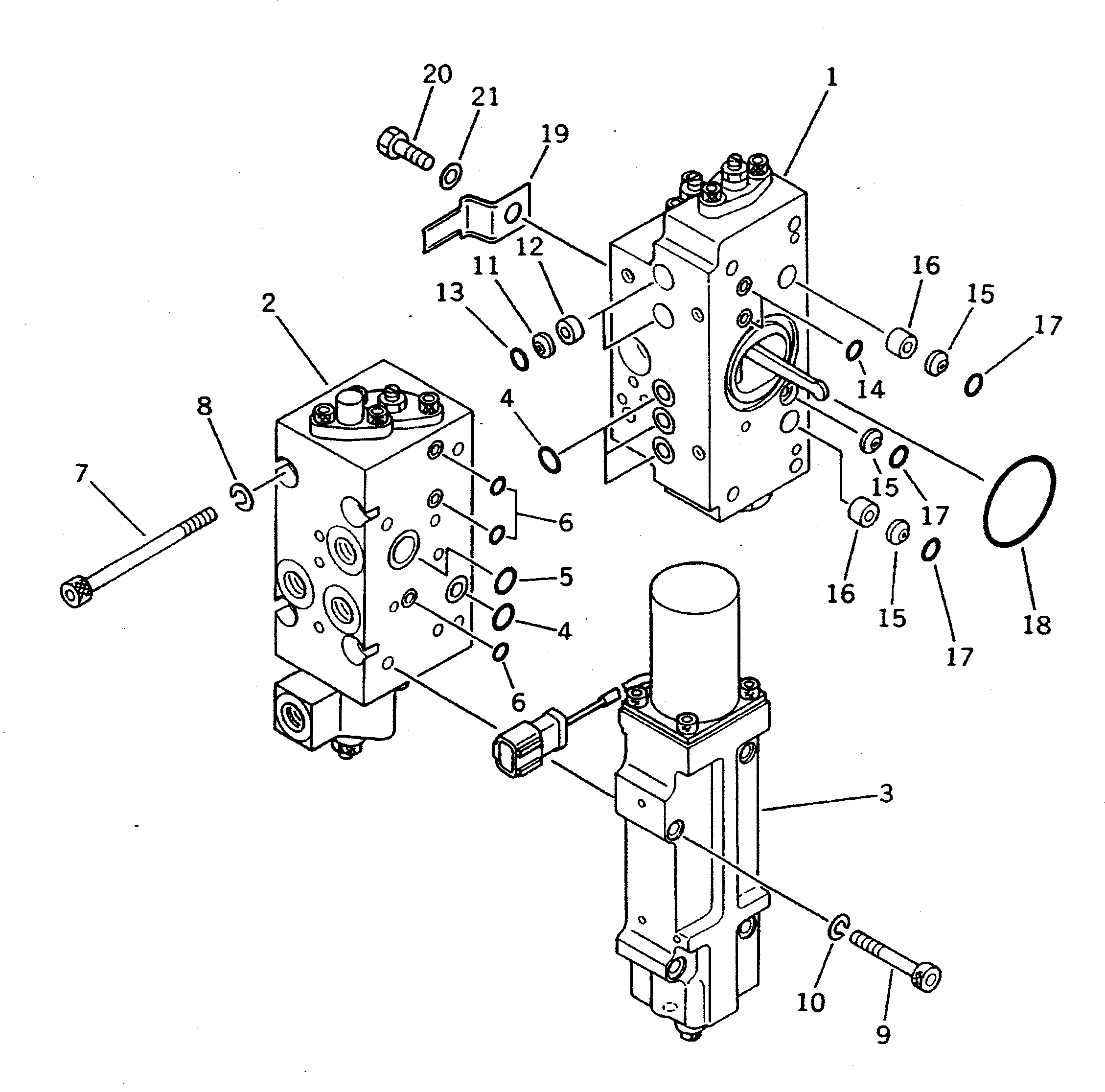 Komatsu parts book diagram for PC300LC-5K S/N K20001-UP: HYDRAULIC PUMP (8/16) (SERVO VALVE ? FRONT) (1/4)