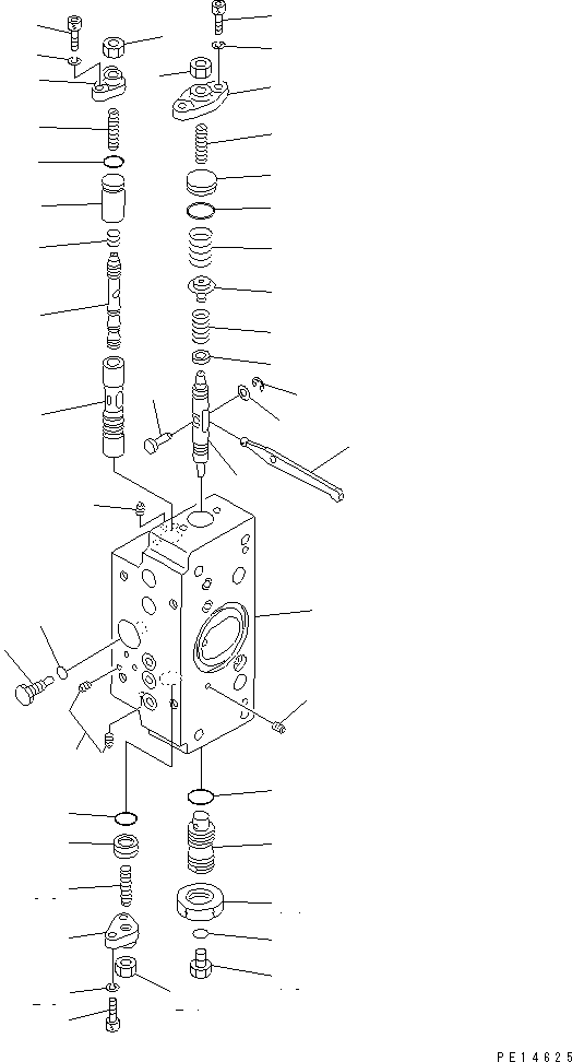 Komatsu parts book diagram for PC300LC-5K S/N K20001-UP: HYDRAULIC PUMP (9/16) (SERVO VALVE ? FRONT) (2/4)