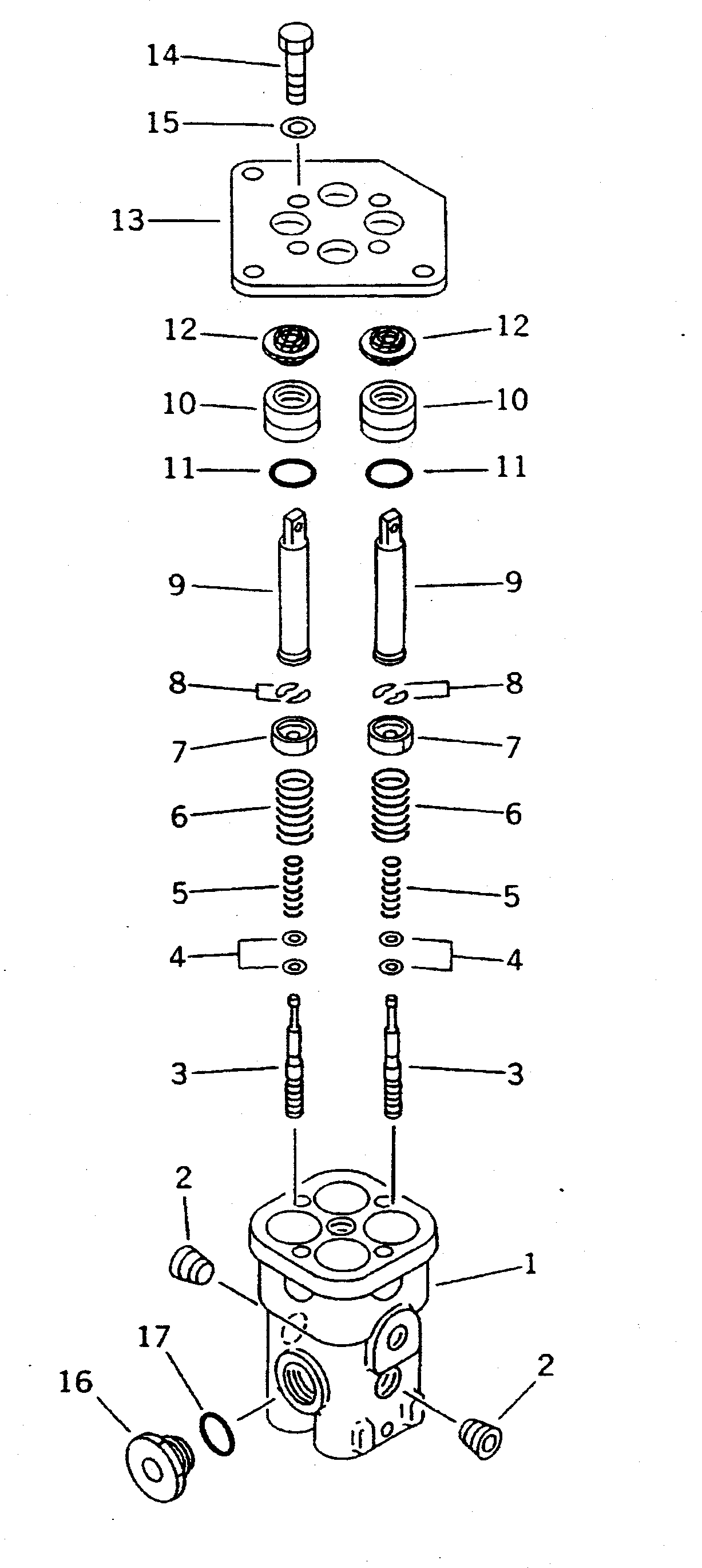 Komatsu parts book diagram for PC300LC-5K S/N K20001-UP: P.P.C. VALVE (FOR TRAVEL)