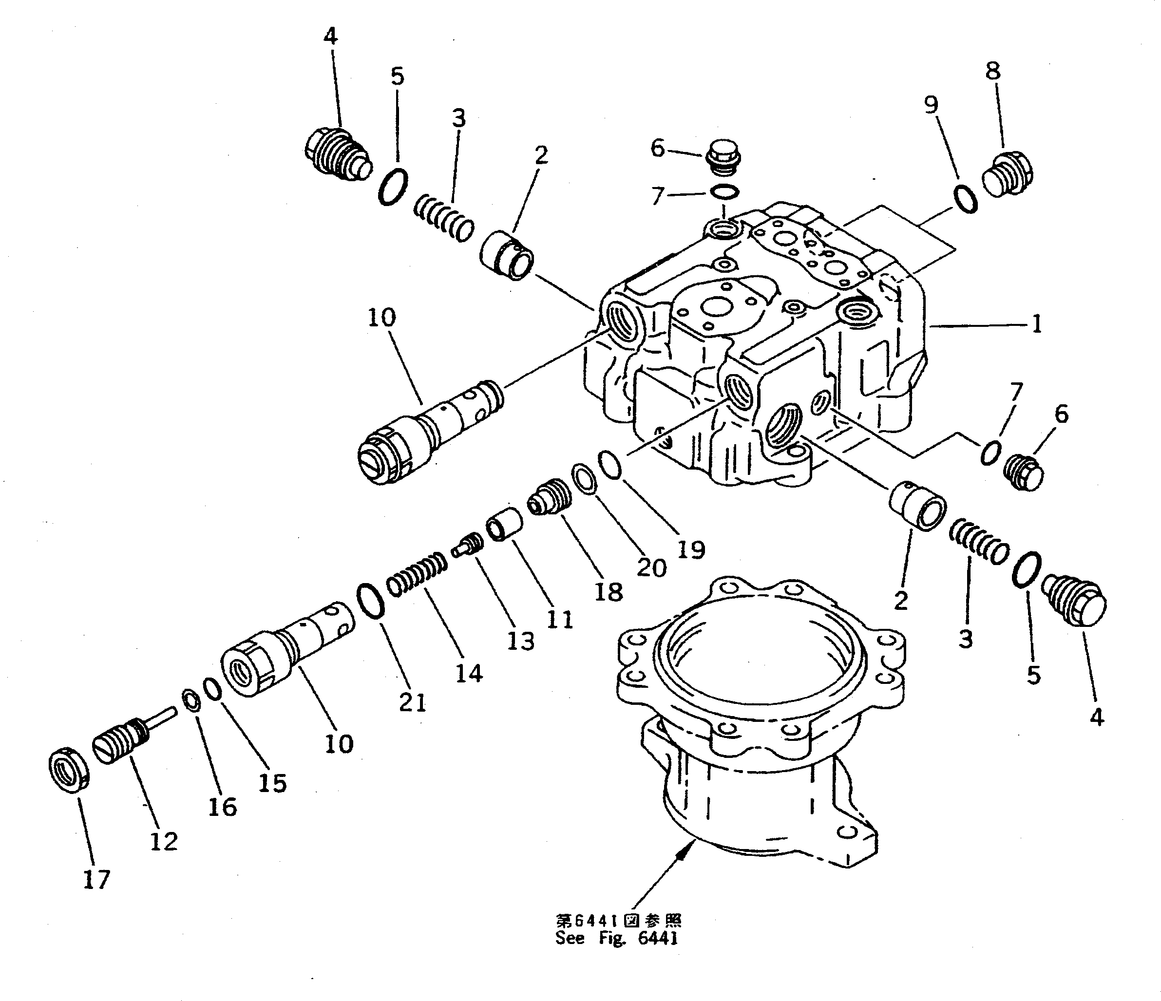 Komatsu parts book diagram for PC300LC-5K S/N K20001-UP: SWING MOTOR (2/2)