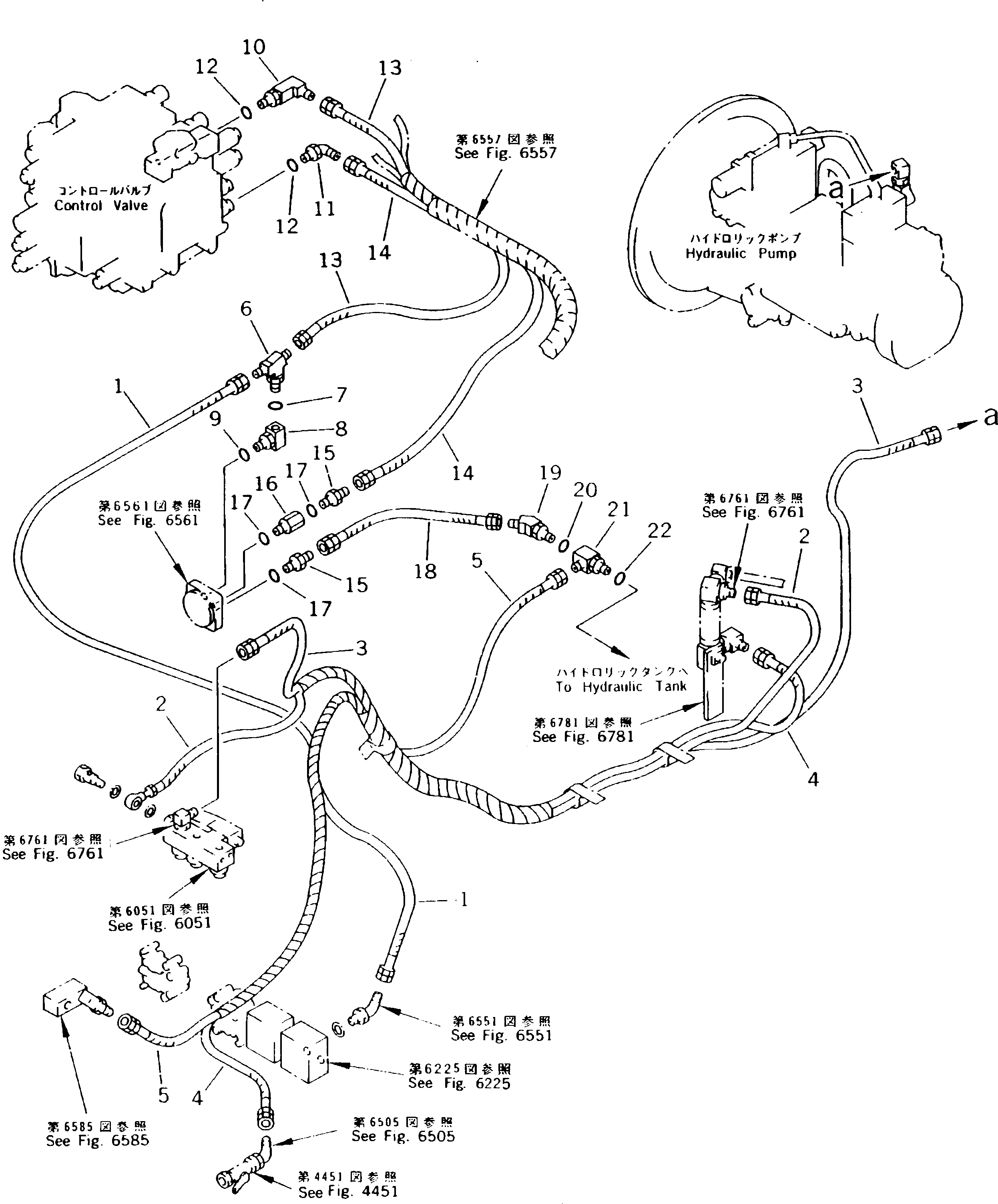 Komatsu parts book diagram for PC300LC-5K S/N K20001-UP: SOLENOID VALVE PIPING (ARM FINISHING OPERATION MODE)
