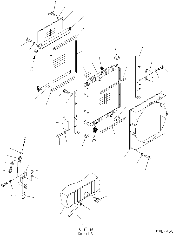 Excavators Komatsu / PC300SC-6 S/N 10001-UP(pc300scr) / COOLING (RADIATOR AND OIL COOLER) (SAE)(#11001-)(060020 : C0100-01A3A)