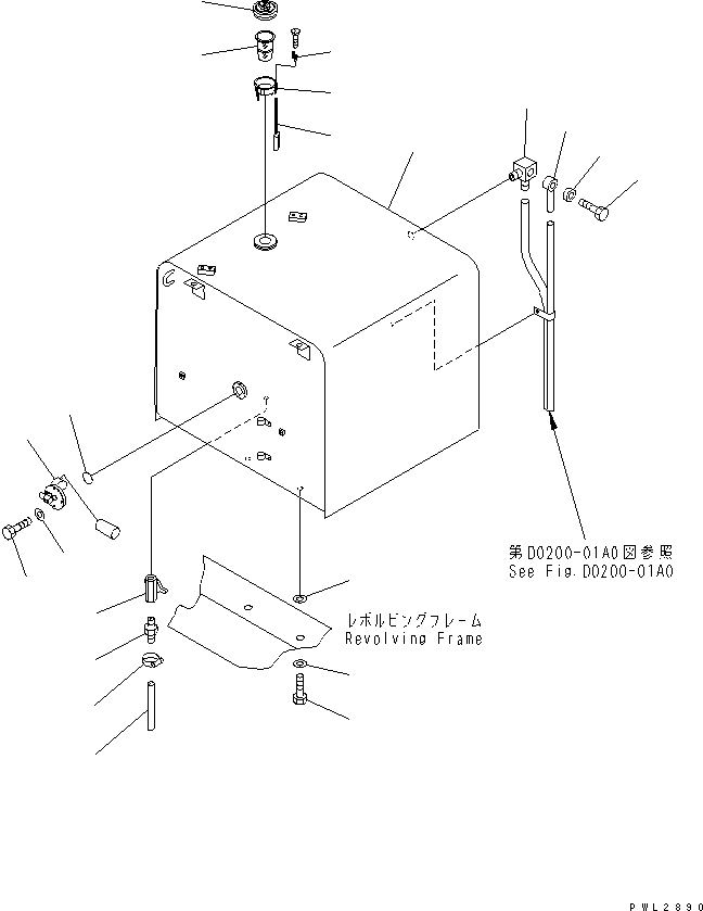 Excavators Komatsu / PC300SC-6 S/N 10001-UP(pc300scr) / FUEL TANK(#12001-)(090020 : D0100-01A0A)