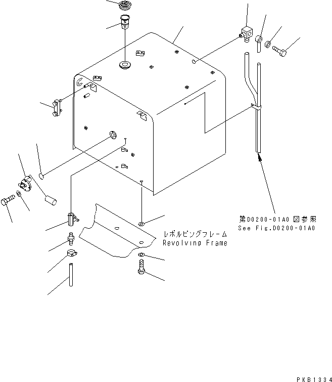 Excavators Komatsu / PC300SC-6 S/N 10001-UP(pc300scr) / FUEL TANK (WITH SELF SUPPLY PUMP)(#11001-12000)(090030 : D0100-01A1)
