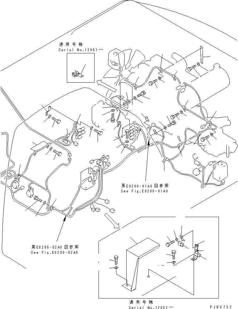 Excavators Komatsu / PC300SC-6 S/N 10001-UP(pc300scr) / WIRING (MAIN HARNESS) (CLIP)(120060 : E0200-03A0A)