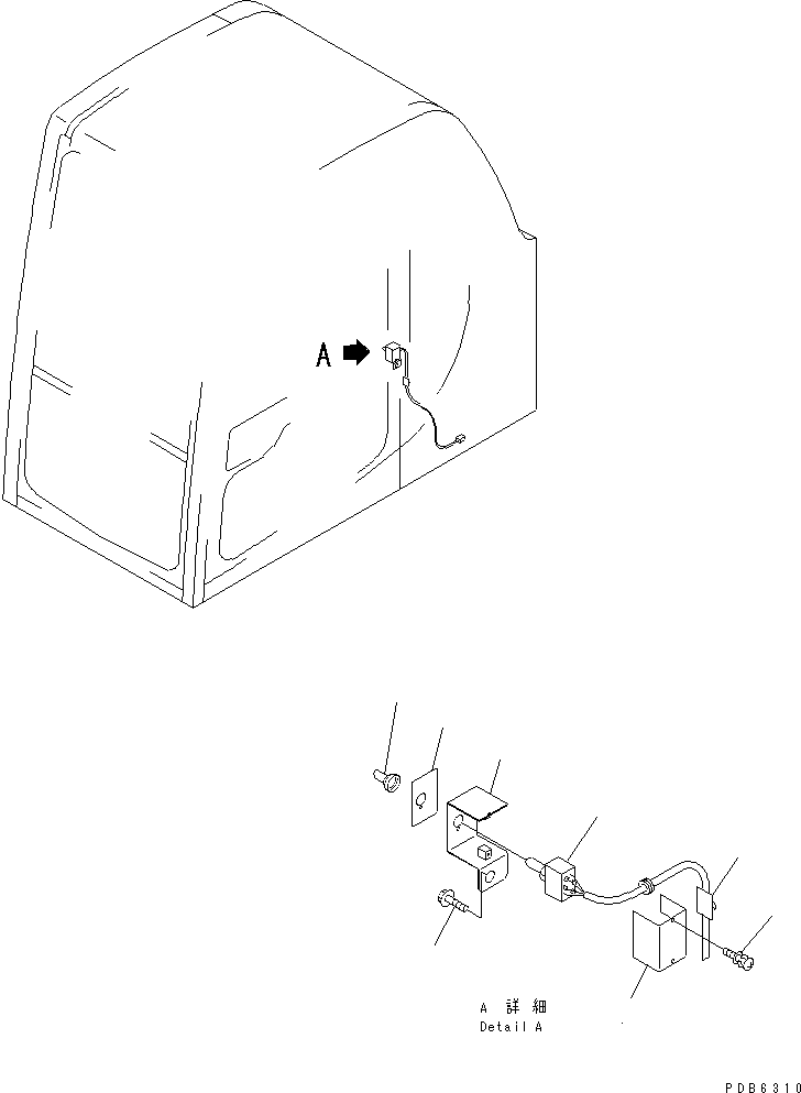 Excavators Komatsu / PC300SC-6 S/N 10001-UP(pc300scr) / WIRING (BRACKET)(SLIDE CAB)(#12001-)(120180 : E0200-10A1)