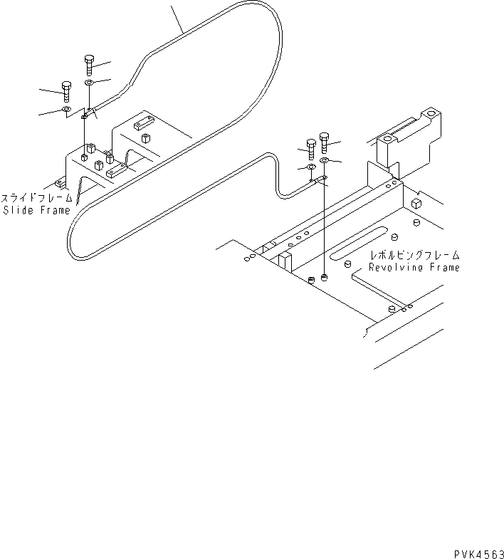 Excavators Komatsu / PC300SC-6 S/N 10001-UP(pc300scr) / WIRING (SLIDE FRAME EARTH)(#12001-)(120210 : E0200-11A1)