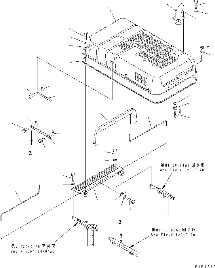 Excavators Komatsu / PC300SC-6 S/N 10001-UP(pc300scr) / HOOD(240010 : M1110-01A0)