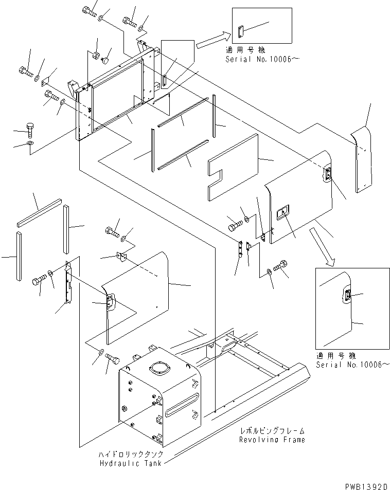 Excavators Komatsu / PC300SC-6 S/N 10001-UP(pc300scr) / LEFT SIDE DOOR (MACHINE CAB)(#10001-10999)(240040 : M1130-01A0)