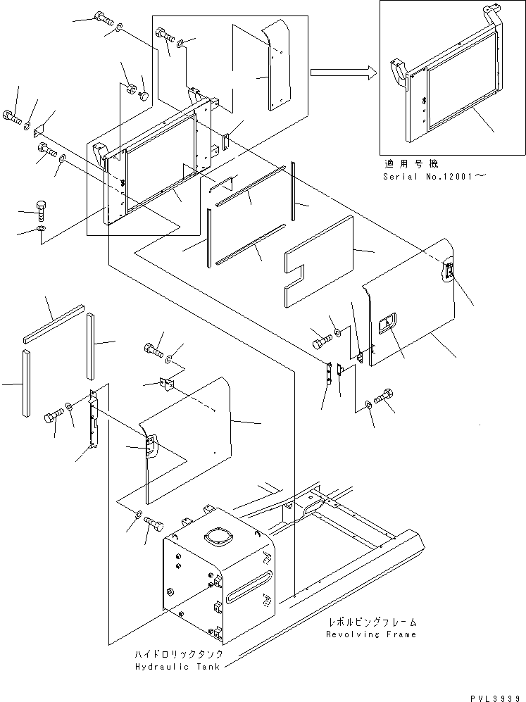 Excavators Komatsu / PC300SC-6 S/N 10001-UP(pc300scr) / LEFT SIDE DOOR (MACHINE CAB)(#11001-)(240050 : M1130-01A0A)