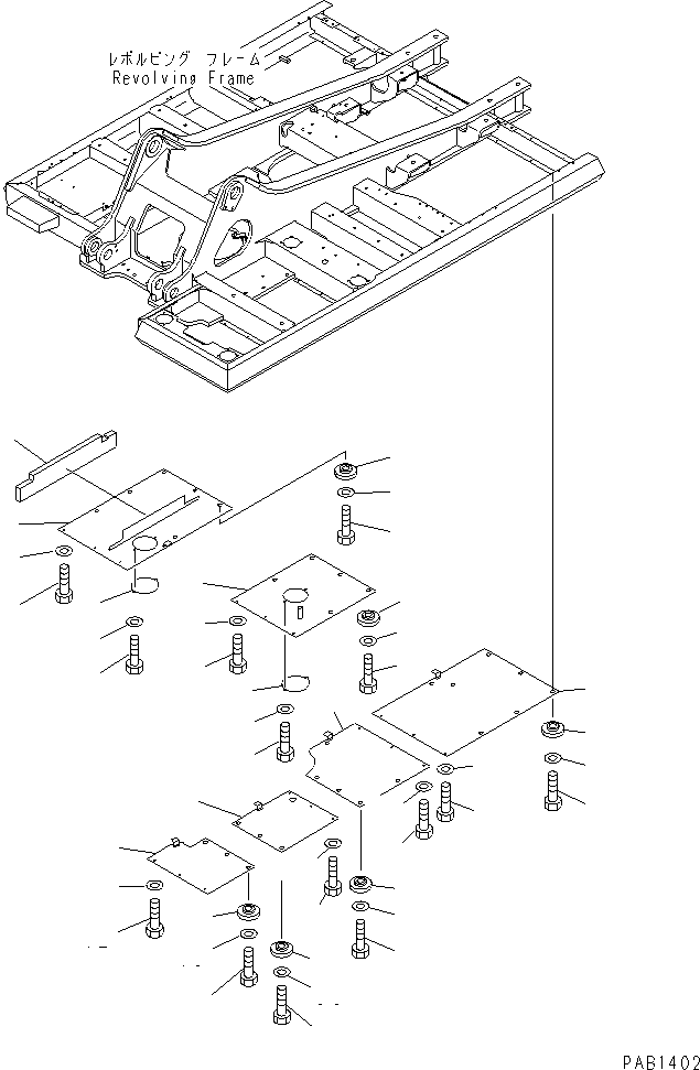 Excavators Komatsu / PC300SC-6 S/N 10001-UP(pc300scr) / UNDER COVER (REVOLVING FRAME)(#10001-10999)(240230 : M1810-01A0)