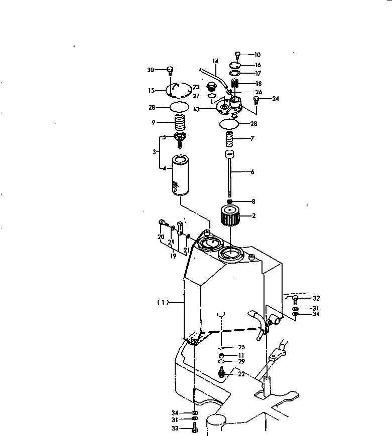 Excavators Komatsu / PC30FR-1 S/N 10001-UP(pc30fr-r) / HYDRAULIC TANK(150010 : 6001-54)