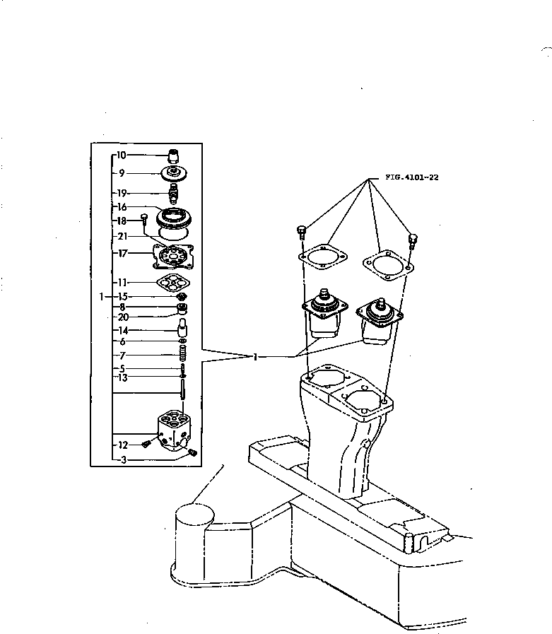 Excavators Komatsu / PC30FR-1 S/N 10001-UP(pc30fr-r) / REMOTE CONTROL VALVE(150060 : 6221-52)