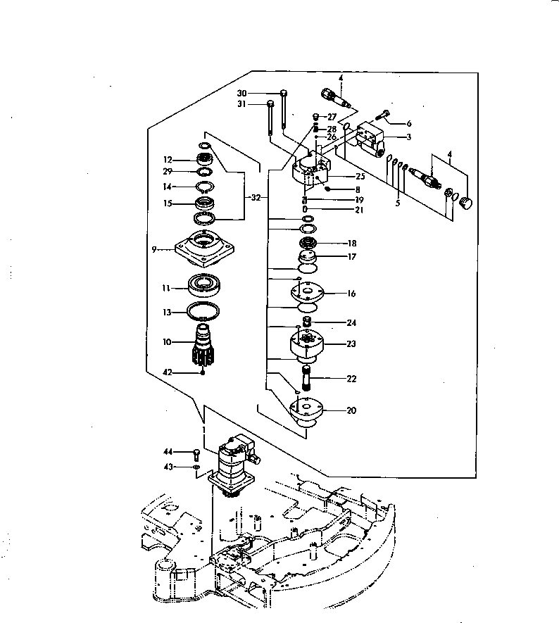 Excavators Komatsu / PC30FR-1 S/N 10001-UP(pc30fr-r) / TURNING MOTOR(#10001-11000)(150090 : 6311-48)