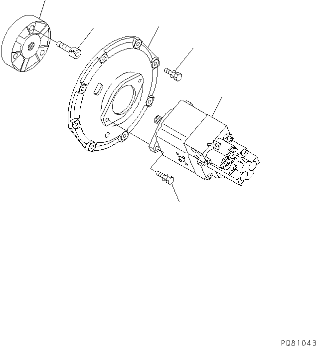Excavators Komatsu / PC30FR-2 S/N 20001-UP(pc30fr0r) / HYDRAULIC MAIN PUMP (MAIN PUMP UNIT AND MOUNT PARTS)(150040 : H0210-01A0)
