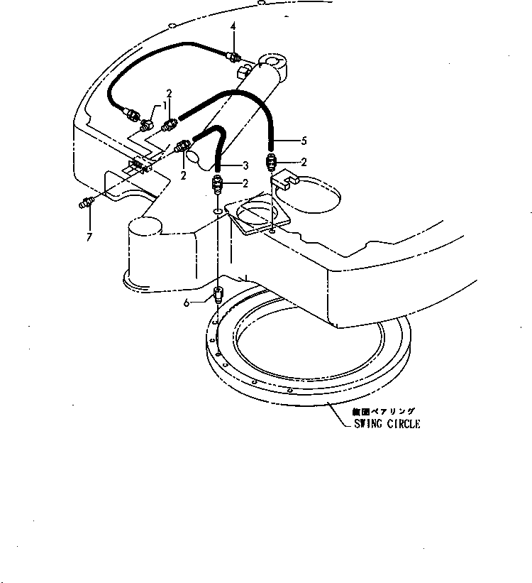 Excavators Komatsu / PC30FR-2 S/N 20001-UP(pc30fr0r) / GREASE LINE(180020 : J1410-01A0)