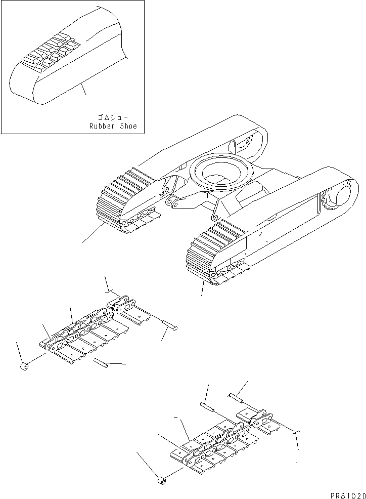 Excavators Komatsu / PC30FR-2 S/N 20001-UP(pc30fr0r) / TRACK SHOE(450100 : Z0600-01A0)