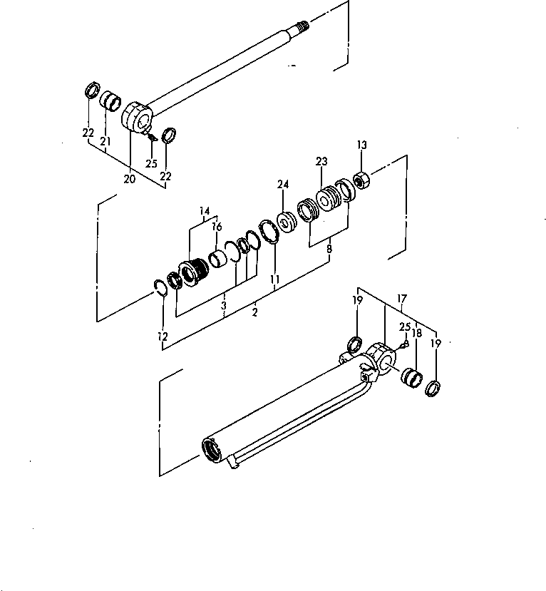 Excavators Komatsu / PC30FR-2 S/N 20001-UP(pc30fr0r) / BUCKET CYLINDER (INNER PARTS)(360090 : T1220-01A0)