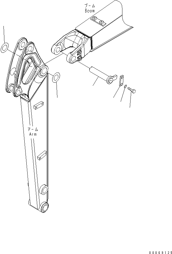 Excavators Komatsu / PC30MR-3(JPN)-FOR CANOPY S/N 30001-UP(pc30mr-b) / BOOM (BOTTOM PIN)(330090 : T1110-08A0)