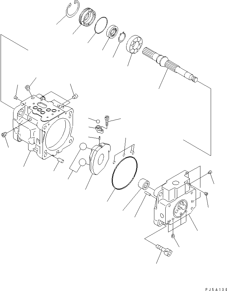 Excavators Komatsu / PC30MR-3(JPN)-FOR CANOPY S/N 30001-UP(pc30mr-b) / MAIN PUMP (1/5)(390030 : Y1600-01A0)