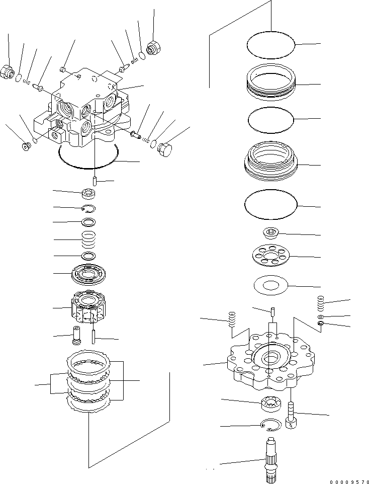 Excavators Komatsu / PC30MR-3(JPN)-FOR CANOPY S/N 30001-UP(pc30mr-b) / SWING MOTOR (1/2)(390140 : Y1640-01A0)