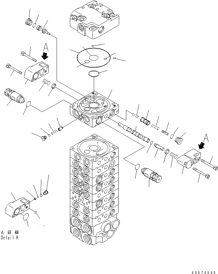 Excavators Komatsu / PC30MR-3(JPN)-FOR CANOPY S/N 30001-UP(pc30mr-b) / SERVICE VALVE(390310 : Y1669-01A0)