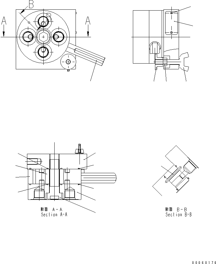 Excavators Komatsu / PC30MR-3(JPN)-FOR CANOPY S/N 30001-UP(pc30mr-b) / ISO-BACKHOE PATTERN CONTROL VALVE(390360 : Y1680-01A1)