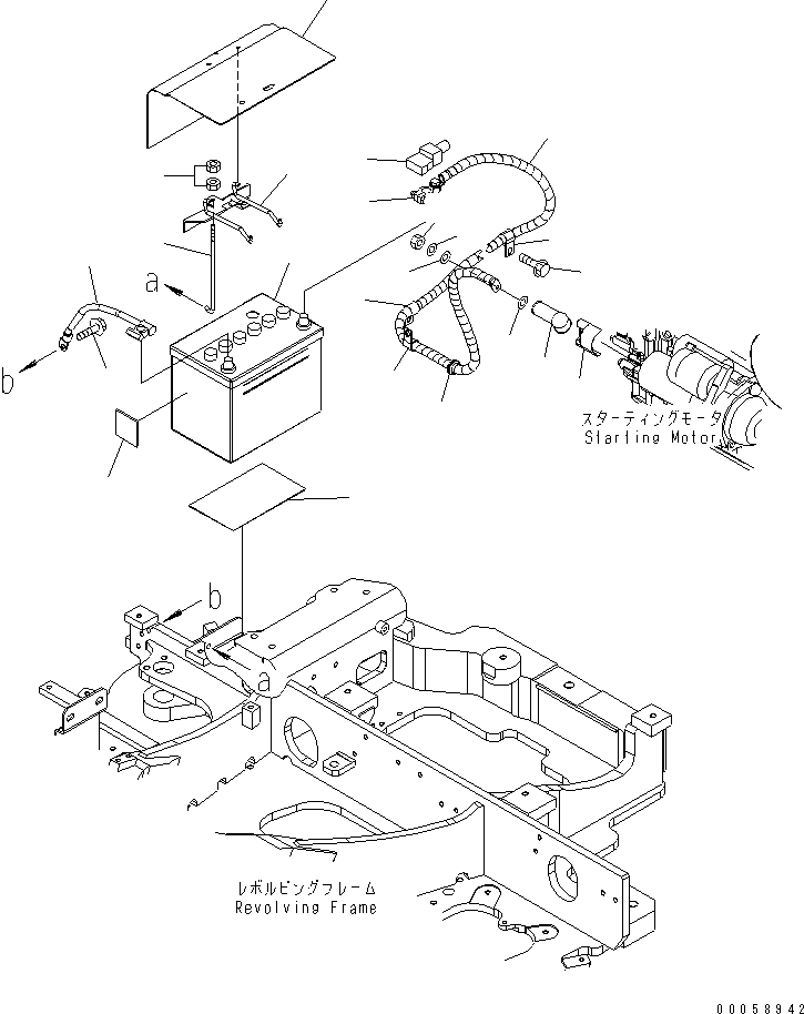 Excavators Komatsu / PC30MR-2 S/N 20001-UP (Canopy Spec.)(pc30mr0c) / BATTERY AND MOUNTING PARTS(120010 : E0100-01A0)