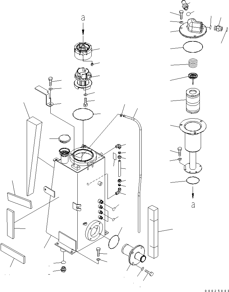 Excavators Komatsu / PC30MR-2 S/N 20001-UP (Canopy Spec.)(pc30mr0c) / HYDRAULIC TANK(150010 : H0110-01A0)