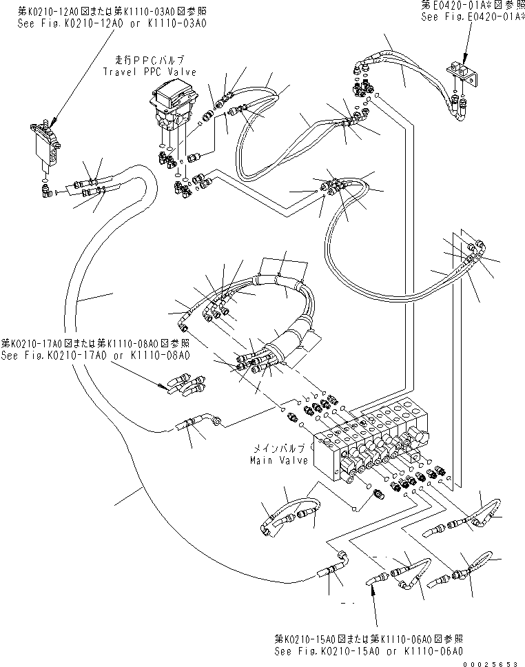 Excavators Komatsu / PC30MR-2 S/N 20001-UP (Canopy Spec.)(pc30mr0c) / MAIN VALVE (PPC LINE) (WITH TRAVEL ALARM)(150070 : H0120-04A1)