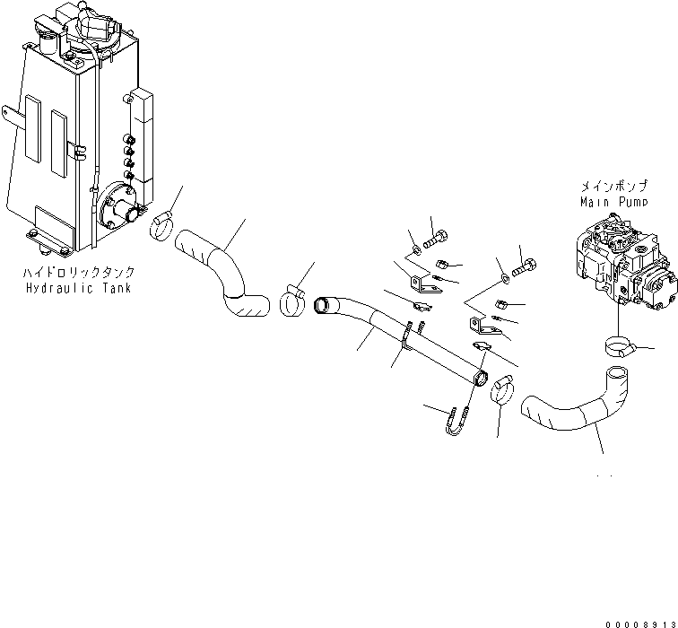 Excavators Komatsu / PC30MR-2 S/N 20001-UP (Canopy Spec.)(pc30mr0c) / SUCTION LINE(150140 : H0311-01A0)