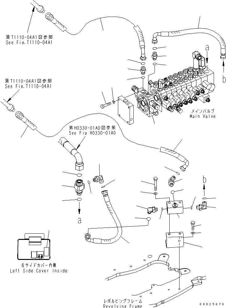 Excavators Komatsu / PC30MR-2 S/N 20001-UP (Canopy Spec.)(pc30mr0c) / ATTACHMENT LINE KIT (2-WAY)(150220 : H1270-01A1)