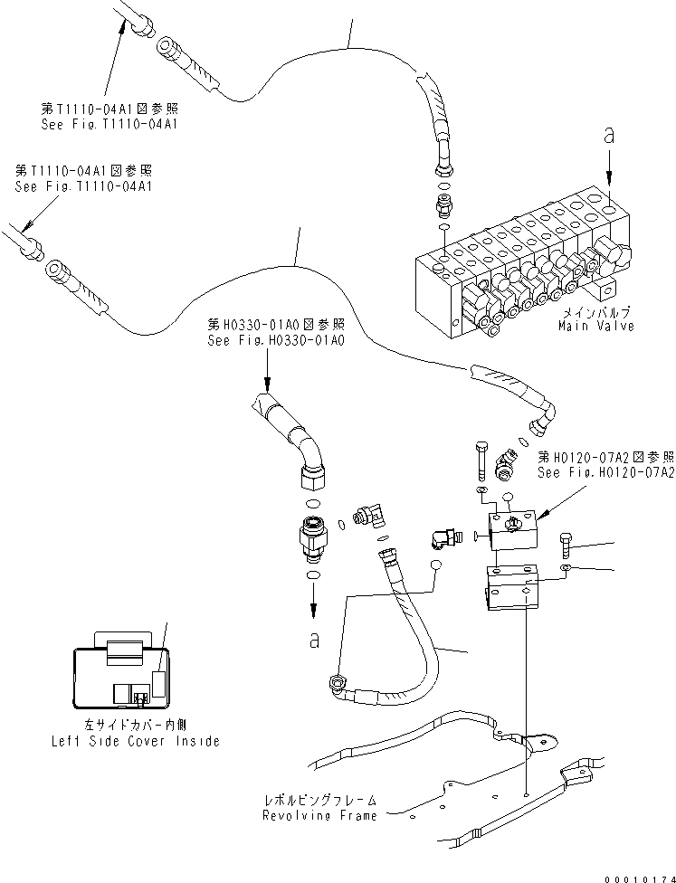Excavators Komatsu / PC30MR-2 S/N 20001-UP (Canopy Spec.)(pc30mr0c) / ATTACHMENT LINE (2-WAY) (EXCEPT JAPAN)(150230 : H1270-01A2)