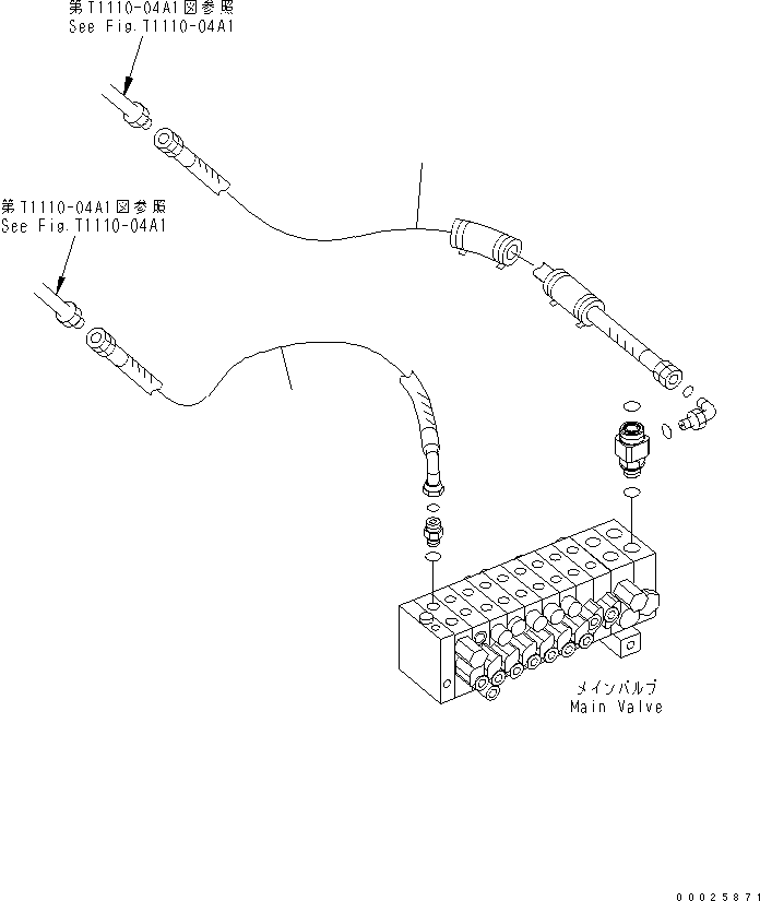 Excavators Komatsu / PC30MR-2 S/N 20001-UP (Canopy Spec.)(pc30mr0c) / ATTACHMENT LINE (BREAKER)(150240 : H1270-01A3)