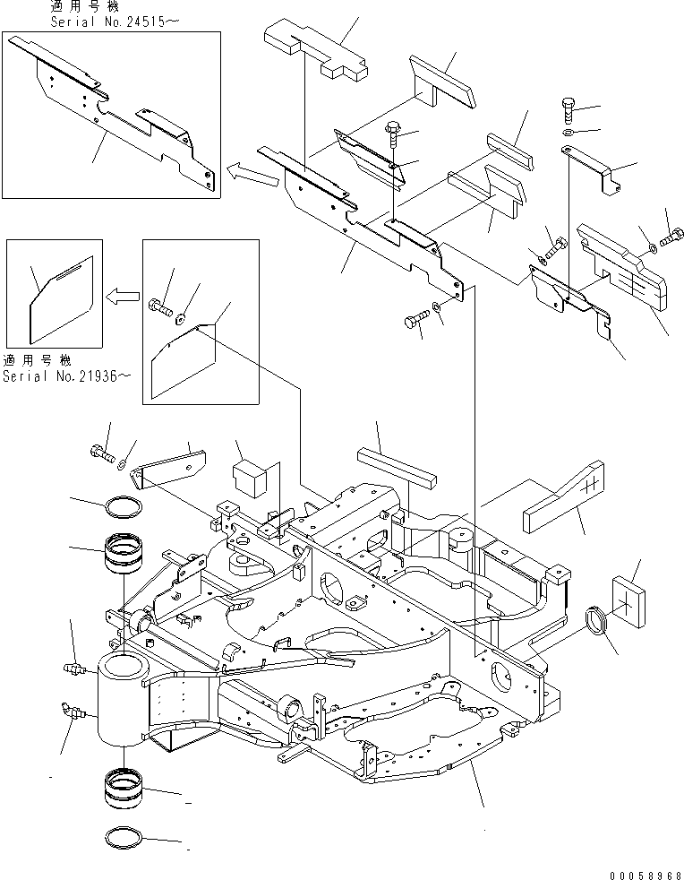 Excavators Komatsu / PC30MR-2 S/N 20001-UP (Canopy Spec.)(pc30mr0c) / REVOLVING FRAME(180010 : J1110-01A0)