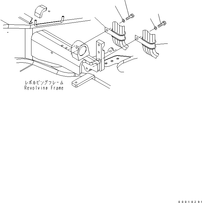 Excavators Komatsu / PC30MR-2 S/N 20001-UP (Canopy Spec.)(pc30mr0c) / FLOOR FRAME MOUNT (CLIP)(210290 : K1120-04A0)