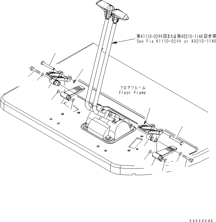 Excavators Komatsu / PC30MR-2 S/N 20001-UP (Canopy Spec.)(pc30mr0c) / TRAVEL PEDAL(210320 : K1410-01A0)