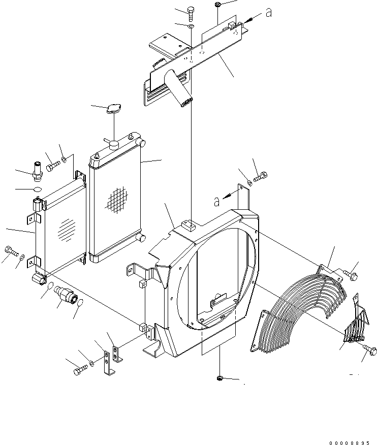 Excavators Komatsu / PC30MR-2-A S/N 20001-UP(pc30mr0r) / COOLING (RADIATOR AND OIL COOLER)(060010 : C0100-01A0)