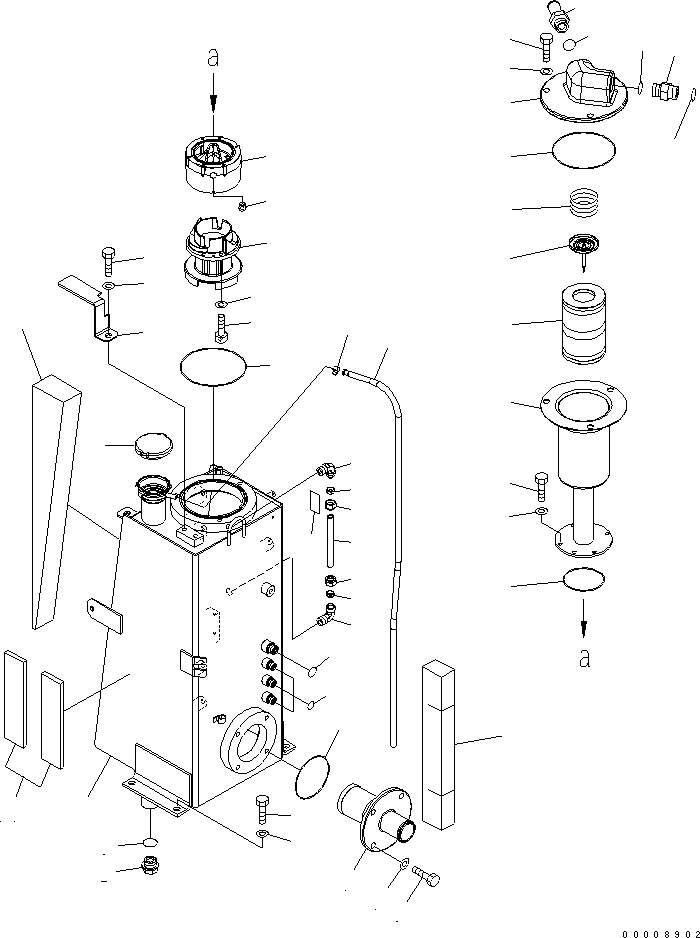 Excavators Komatsu / PC30MR-2-A S/N 20001-UP(pc30mr0r) / HYDRAULIC TANK(150010 : H0110-01A0)