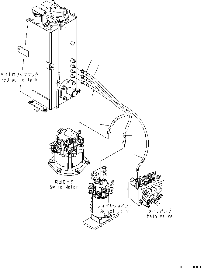 Excavators Komatsu / PC30MR-2-A S/N 20001-UP(pc30mr0r) / DRAIN LINE(150160 : H0340-01A0)