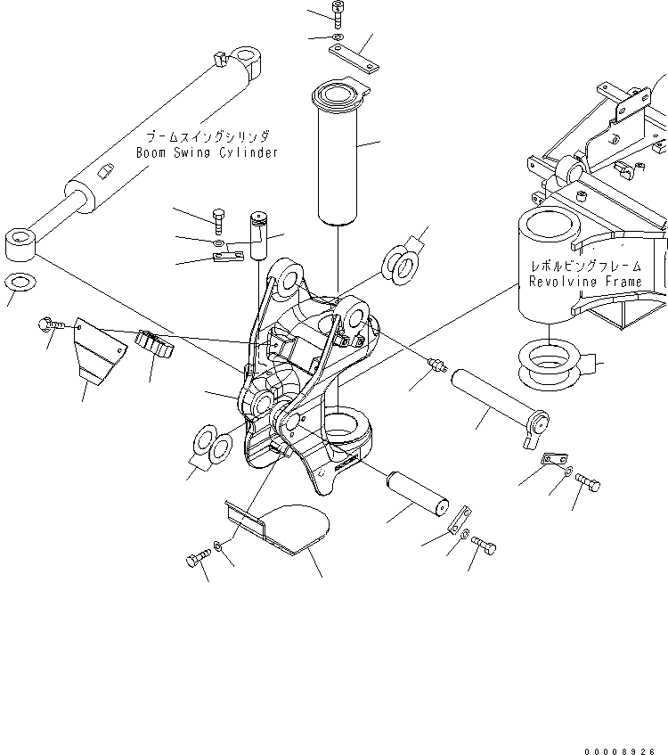 Excavators Komatsu / PC30MR-2-A S/N 20001-UP(pc30mr0r) / BOOM SWING BRACKET(180020 : J1210-01A0)