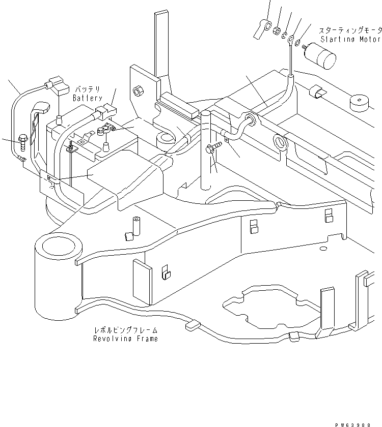 Excavators Komatsu / PC30UU-3 S/N 10001-UP(pc30uu-r) / BATTERY WIRING(120020 : E0100-02A0)