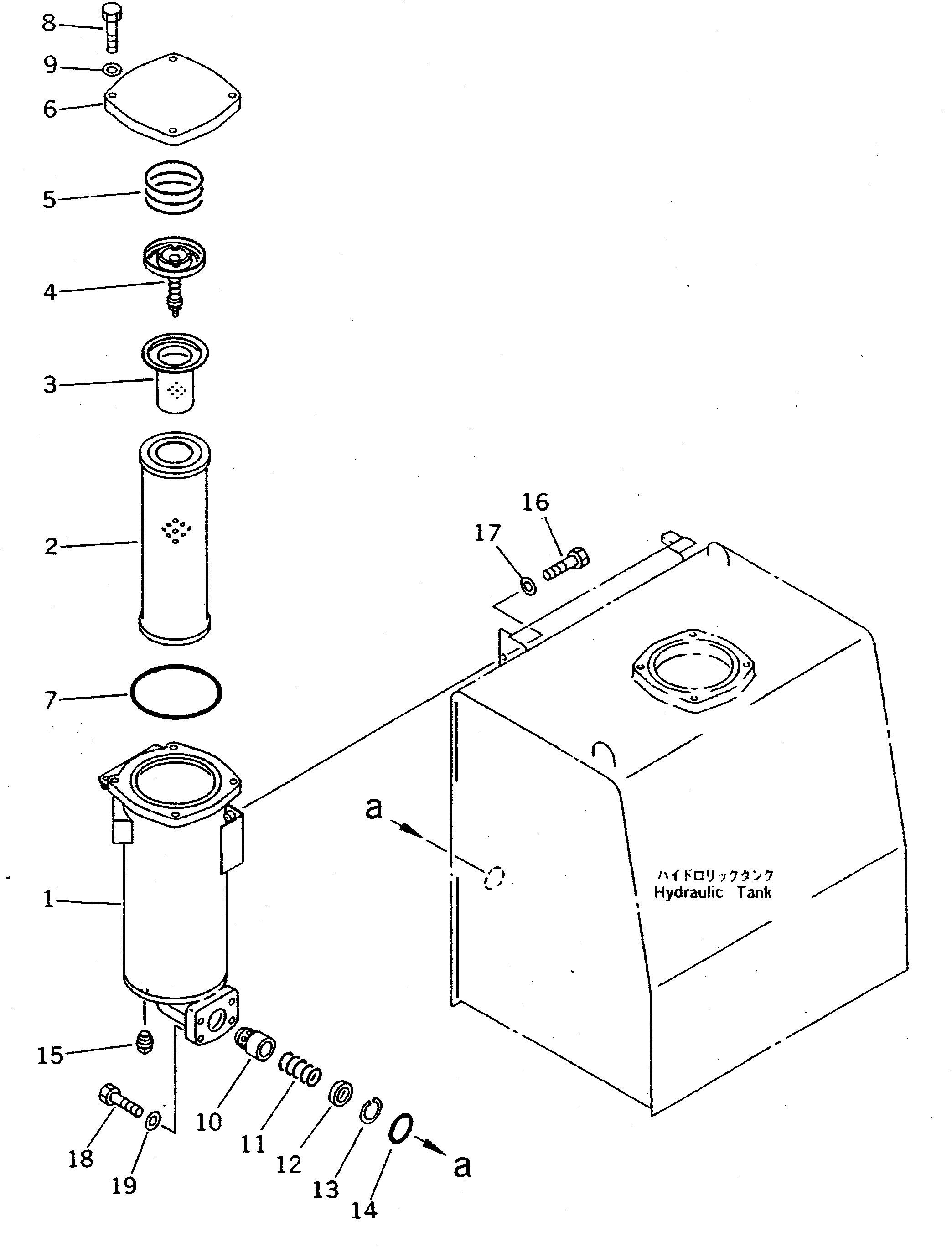 Komatsu parts book diagram for PC310LC-5 S/N 10001-UP: MAIN FILTER
