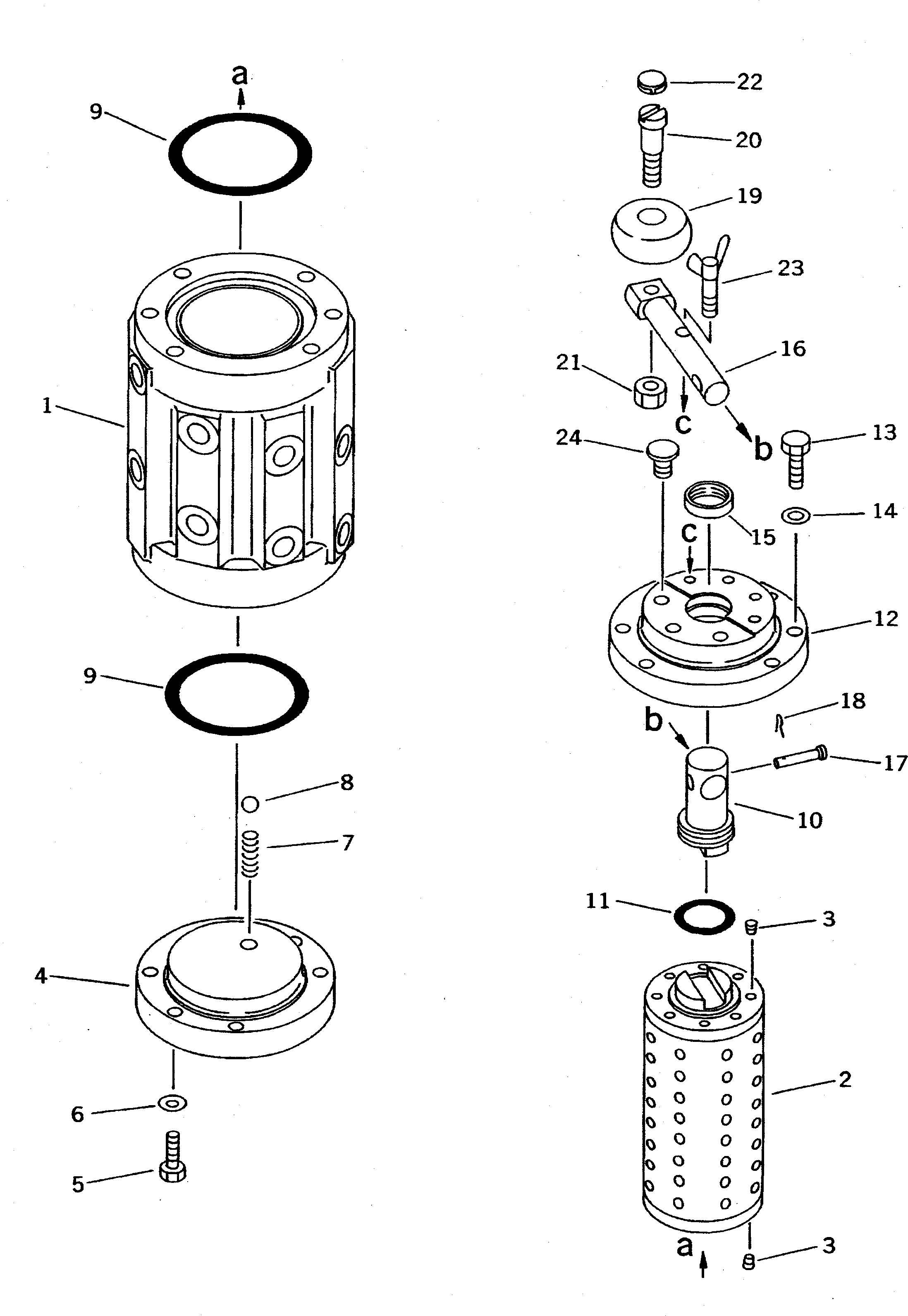 Komatsu parts book diagram for PC310LC-5 S/N 10001-UP: MULTI PATTERN SELECT VALVE (FOR JAPAN)