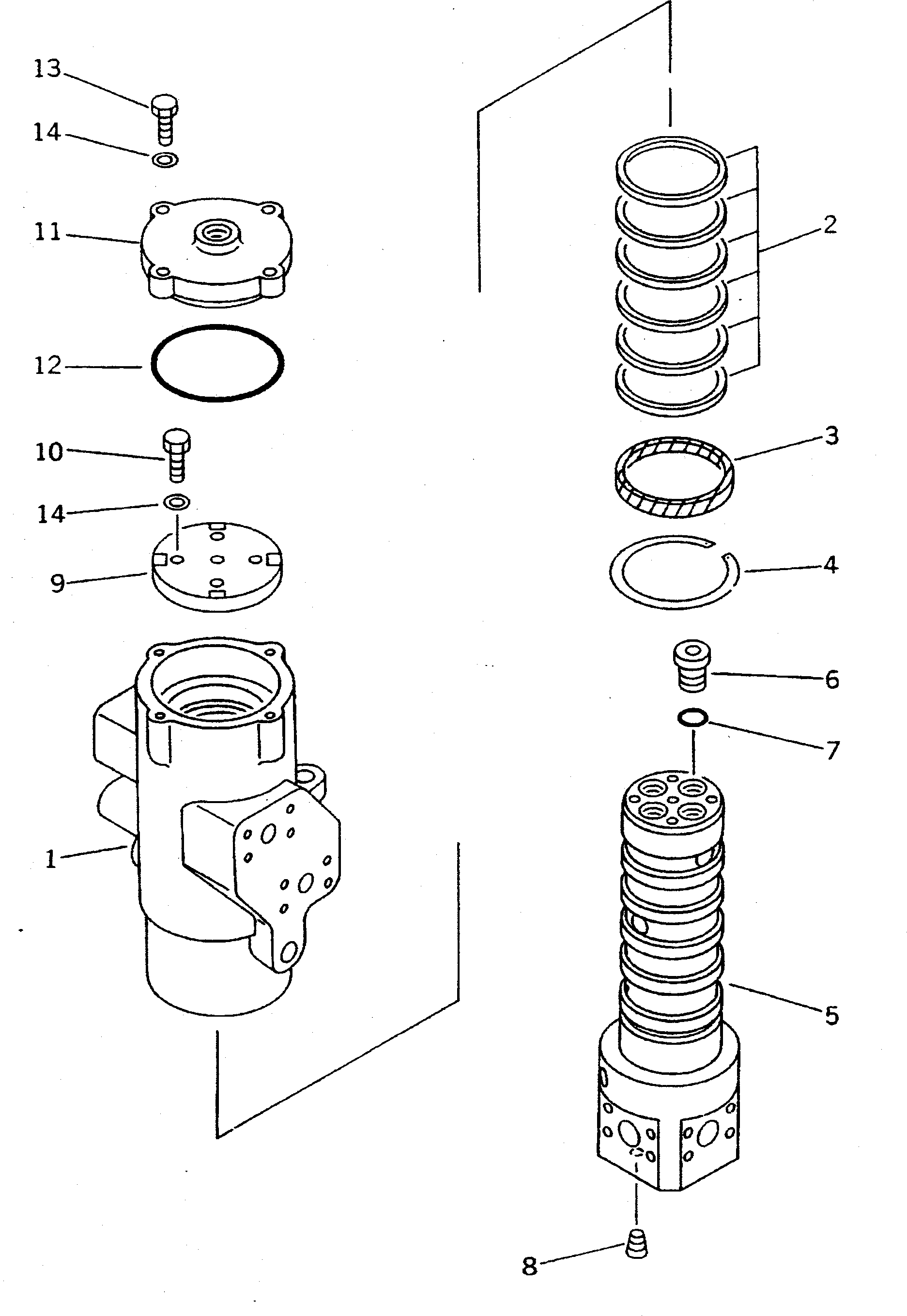 Komatsu parts book diagram for PC310LC-5 S/N 10001-UP: SWIVEL JOINT