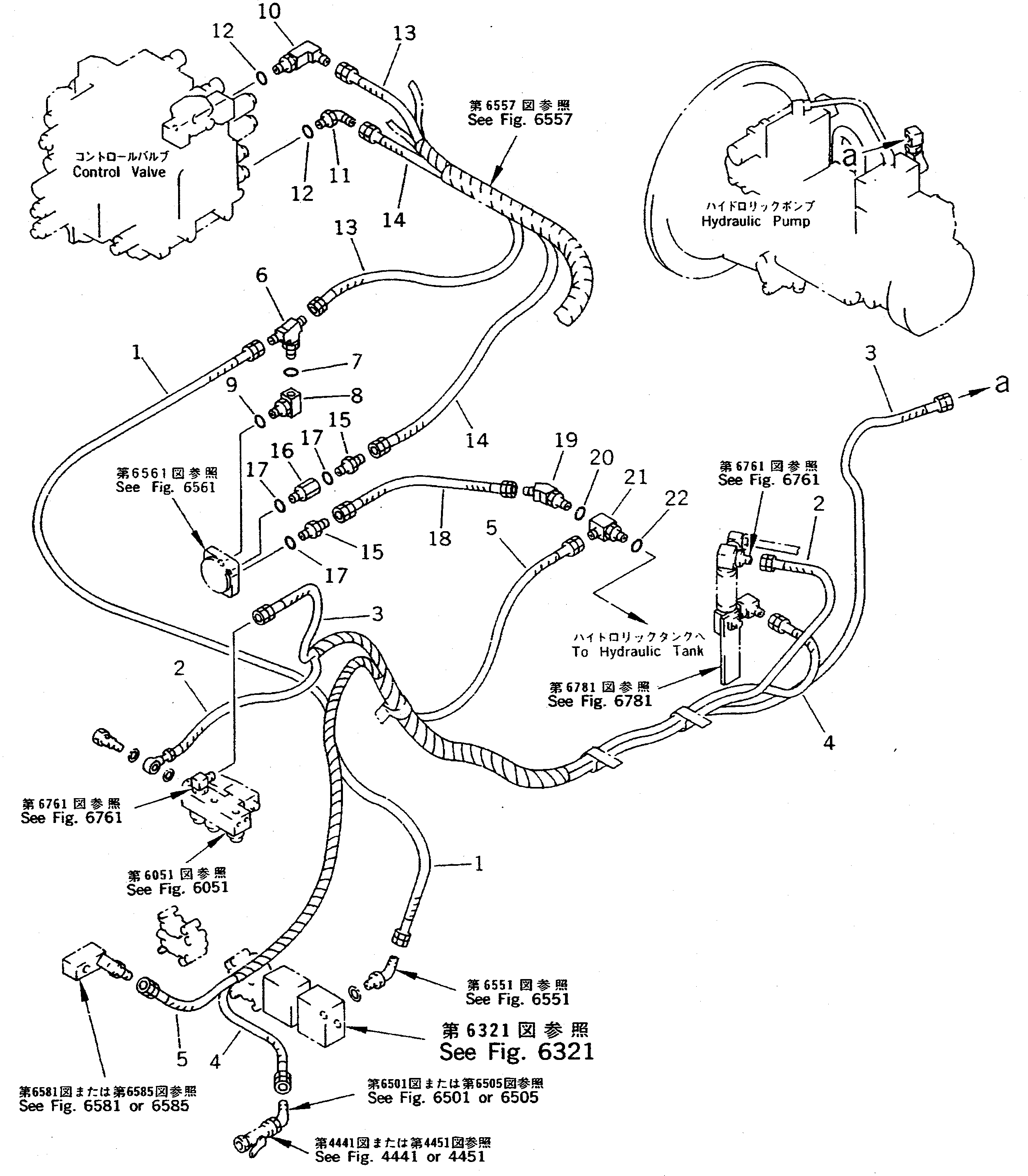 Komatsu parts book diagram for PC310LC-5 S/N 10001-UP: SOLENOID VALVE PIPING (ARM FINISHING OPERATION MODE)