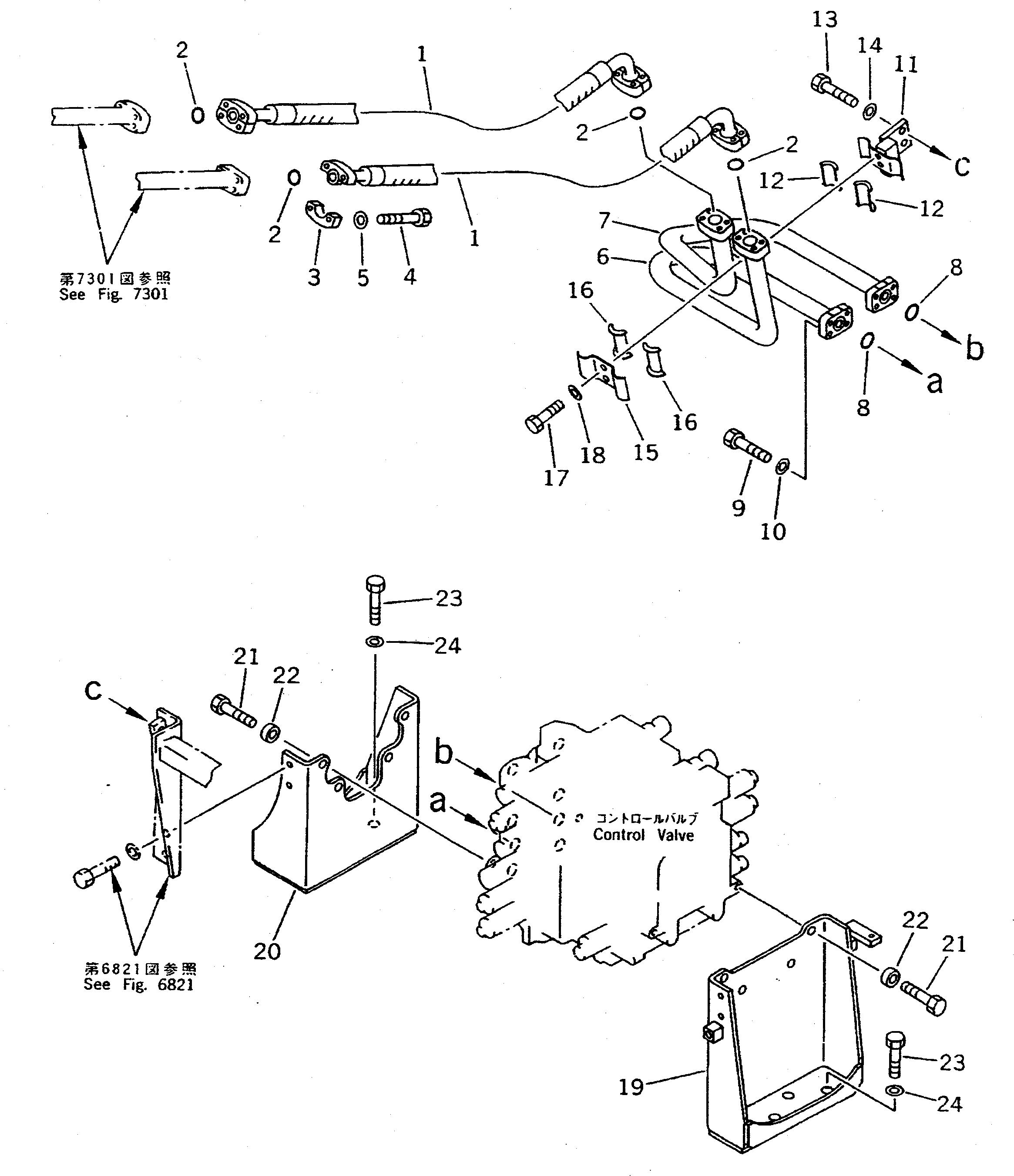 Komatsu parts book diagram for PC310LC-5 S/N 10001-UP: ARM CYLINDER PIPING (CHASSIS SIDE)