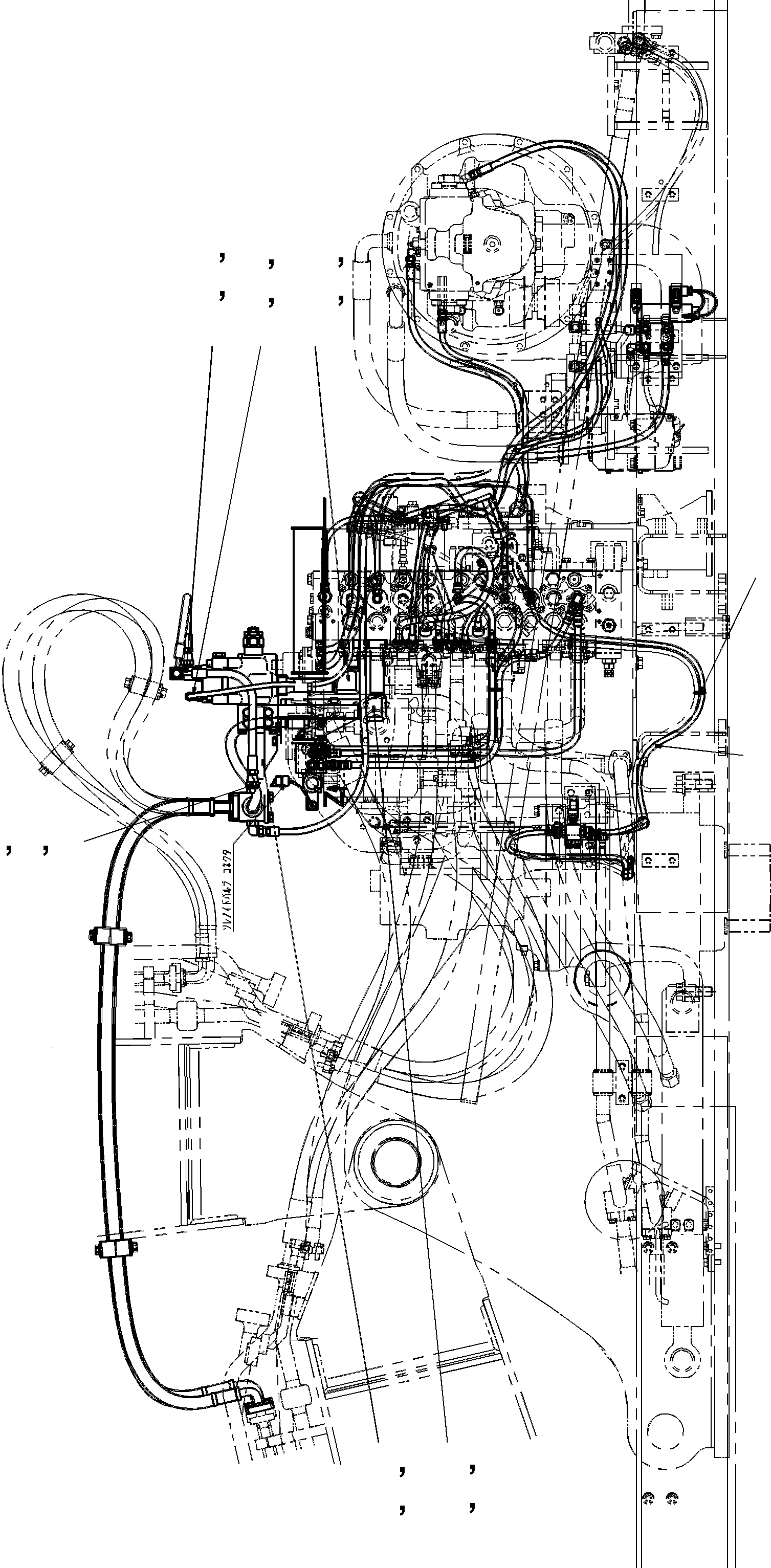 Excavators Komatsu / PC340LCD-7K-E0 HIGH REACH DEMOLITION S/N K45019-UP(pc340hr3) / TILT CAB HYDRAULICS (3/5)(150040 : H1272-03A0)