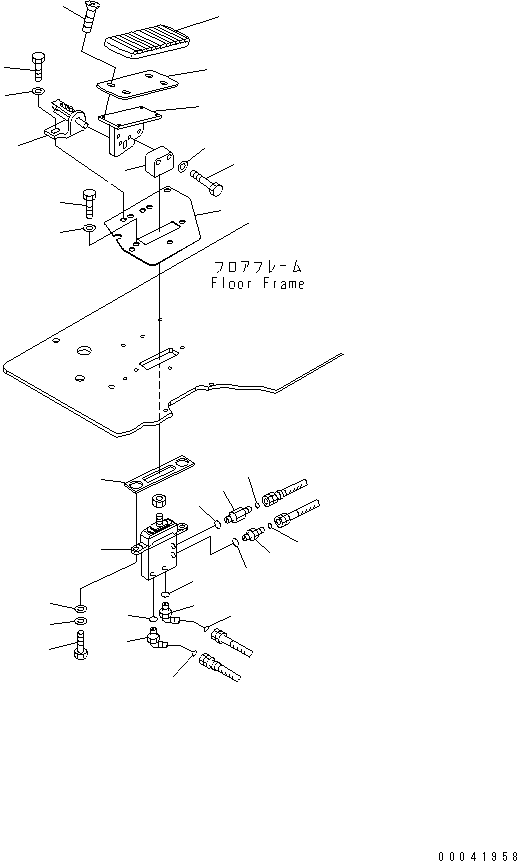 Excavators Komatsu / PC340LCD-7K-E0 HIGH REACH DEMOLITION S/N K45019-UP(pc340hr3) / FLOOR FRAME (OPERATOR